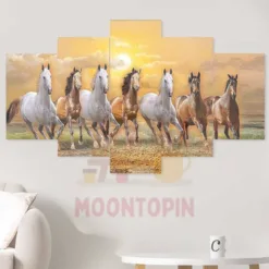 Bold Leadership Symbolism Eight Horses of Success Painting in illinois